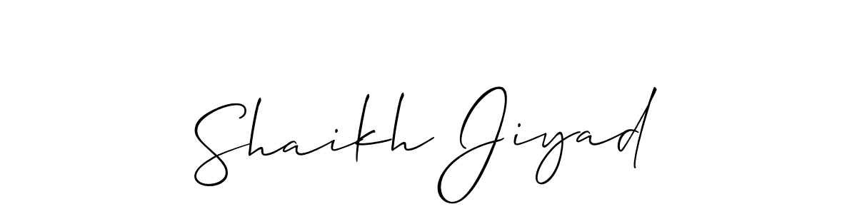 This is the best signature style for the Shaikh Jiyad name. Also you like these signature font (Allison_Script). Mix name signature. Shaikh Jiyad signature style 2 images and pictures png