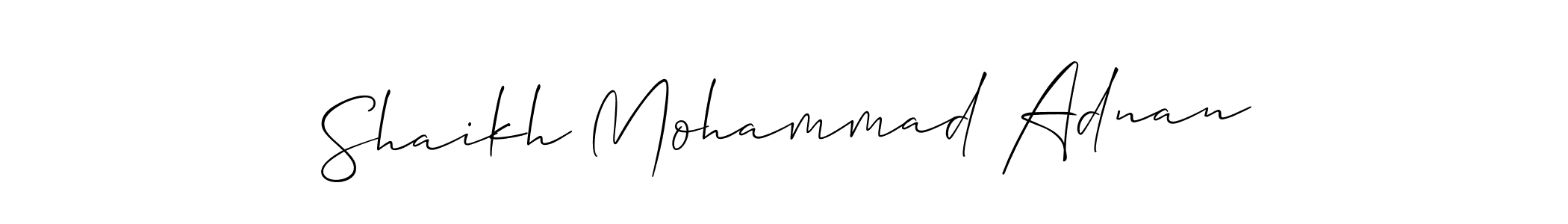 Also You can easily find your signature by using the search form. We will create Shaikh Mohammad Adnan name handwritten signature images for you free of cost using Allison_Script sign style. Shaikh Mohammad Adnan signature style 2 images and pictures png