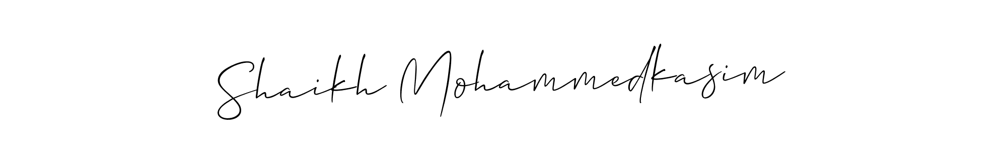 How to make Shaikh Mohammedkasim name signature. Use Allison_Script style for creating short signs online. This is the latest handwritten sign. Shaikh Mohammedkasim signature style 2 images and pictures png