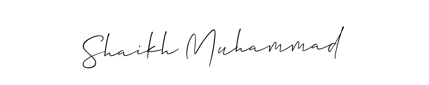 Once you've used our free online signature maker to create your best signature Allison_Script style, it's time to enjoy all of the benefits that Shaikh Muhammad name signing documents. Shaikh Muhammad signature style 2 images and pictures png