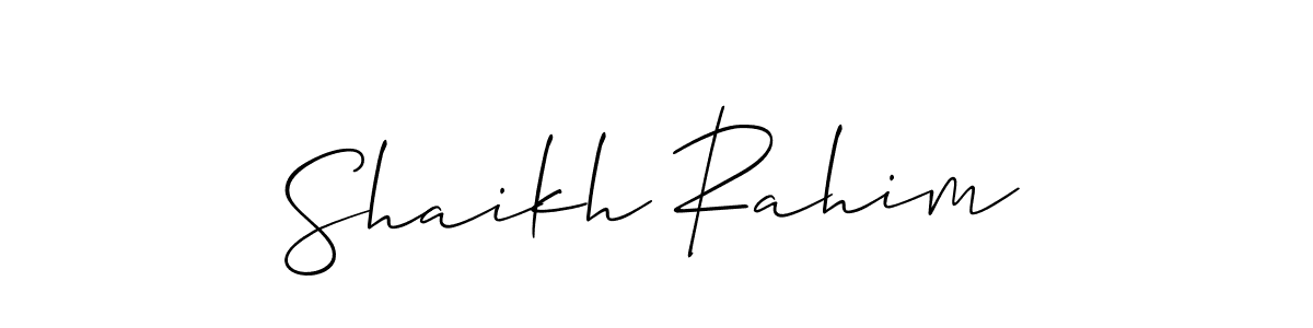 Shaikh Rahim stylish signature style. Best Handwritten Sign (Allison_Script) for my name. Handwritten Signature Collection Ideas for my name Shaikh Rahim. Shaikh Rahim signature style 2 images and pictures png