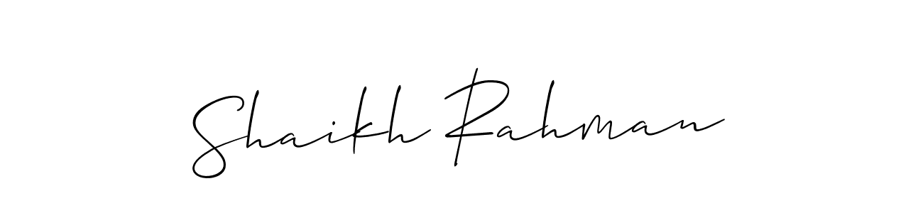 The best way (Allison_Script) to make a short signature is to pick only two or three words in your name. The name Shaikh Rahman include a total of six letters. For converting this name. Shaikh Rahman signature style 2 images and pictures png