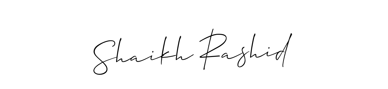 Also we have Shaikh Rashid name is the best signature style. Create professional handwritten signature collection using Allison_Script autograph style. Shaikh Rashid signature style 2 images and pictures png