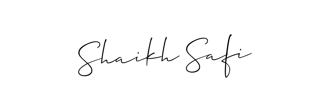 How to make Shaikh Safi name signature. Use Allison_Script style for creating short signs online. This is the latest handwritten sign. Shaikh Safi signature style 2 images and pictures png