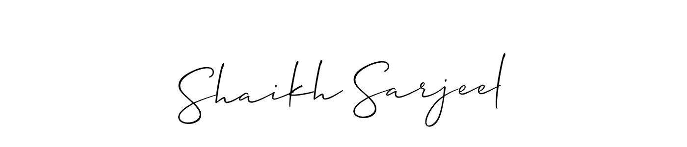 Make a beautiful signature design for name Shaikh Sarjeel. Use this online signature maker to create a handwritten signature for free. Shaikh Sarjeel signature style 2 images and pictures png