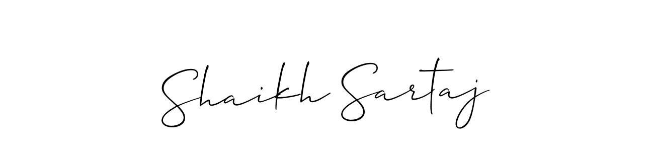 How to make Shaikh Sartaj signature? Allison_Script is a professional autograph style. Create handwritten signature for Shaikh Sartaj name. Shaikh Sartaj signature style 2 images and pictures png
