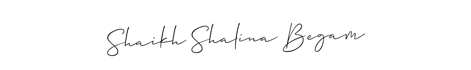 Shaikh Shalina Begam stylish signature style. Best Handwritten Sign (Allison_Script) for my name. Handwritten Signature Collection Ideas for my name Shaikh Shalina Begam. Shaikh Shalina Begam signature style 2 images and pictures png