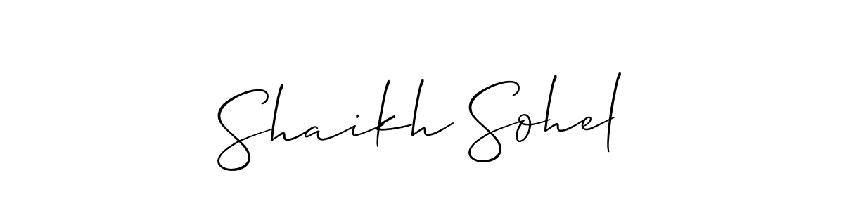 Make a short Shaikh Sohel signature style. Manage your documents anywhere anytime using Allison_Script. Create and add eSignatures, submit forms, share and send files easily. Shaikh Sohel signature style 2 images and pictures png