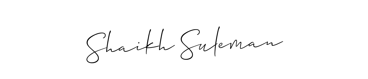 Shaikh Suleman stylish signature style. Best Handwritten Sign (Allison_Script) for my name. Handwritten Signature Collection Ideas for my name Shaikh Suleman. Shaikh Suleman signature style 2 images and pictures png