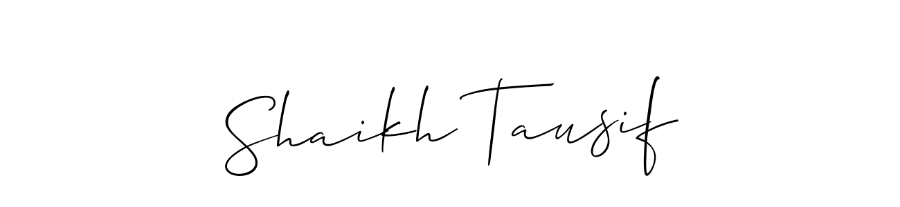 Similarly Allison_Script is the best handwritten signature design. Signature creator online .You can use it as an online autograph creator for name Shaikh Tausif. Shaikh Tausif signature style 2 images and pictures png