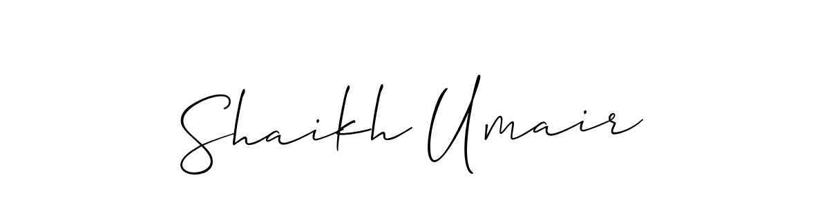 Similarly Allison_Script is the best handwritten signature design. Signature creator online .You can use it as an online autograph creator for name Shaikh Umair. Shaikh Umair signature style 2 images and pictures png