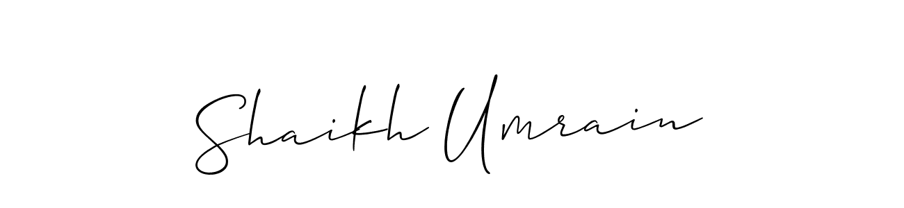 if you are searching for the best signature style for your name Shaikh Umrain. so please give up your signature search. here we have designed multiple signature styles  using Allison_Script. Shaikh Umrain signature style 2 images and pictures png