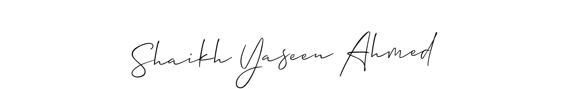 This is the best signature style for the Shaikh Yaseen Ahmed name. Also you like these signature font (Allison_Script). Mix name signature. Shaikh Yaseen Ahmed signature style 2 images and pictures png
