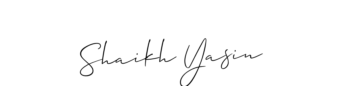 How to Draw Shaikh Yasin signature style? Allison_Script is a latest design signature styles for name Shaikh Yasin. Shaikh Yasin signature style 2 images and pictures png