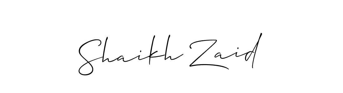 Allison_Script is a professional signature style that is perfect for those who want to add a touch of class to their signature. It is also a great choice for those who want to make their signature more unique. Get Shaikh Zaid name to fancy signature for free. Shaikh Zaid signature style 2 images and pictures png