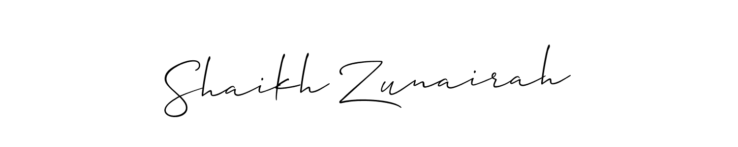 Here are the top 10 professional signature styles for the name Shaikh Zunairah. These are the best autograph styles you can use for your name. Shaikh Zunairah signature style 2 images and pictures png