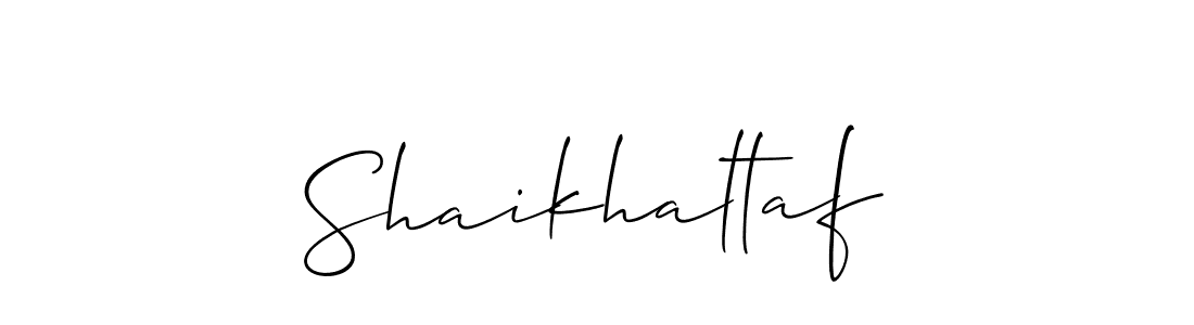 How to make Shaikhaltaf signature? Allison_Script is a professional autograph style. Create handwritten signature for Shaikhaltaf name. Shaikhaltaf signature style 2 images and pictures png