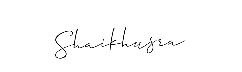 Also we have Shaikhusra name is the best signature style. Create professional handwritten signature collection using Allison_Script autograph style. Shaikhusra signature style 2 images and pictures png