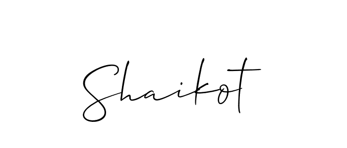 Allison_Script is a professional signature style that is perfect for those who want to add a touch of class to their signature. It is also a great choice for those who want to make their signature more unique. Get Shaikot name to fancy signature for free. Shaikot signature style 2 images and pictures png
