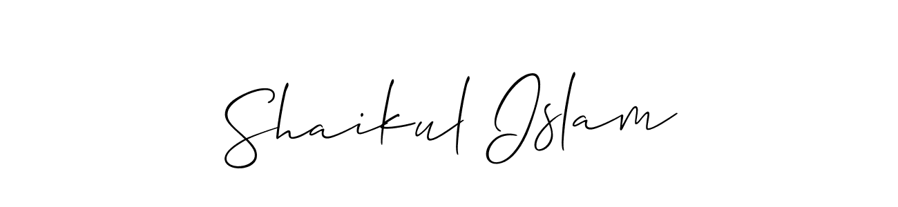 How to make Shaikul Islam signature? Allison_Script is a professional autograph style. Create handwritten signature for Shaikul Islam name. Shaikul Islam signature style 2 images and pictures png
