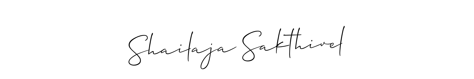 Shailaja Sakthivel stylish signature style. Best Handwritten Sign (Allison_Script) for my name. Handwritten Signature Collection Ideas for my name Shailaja Sakthivel. Shailaja Sakthivel signature style 2 images and pictures png