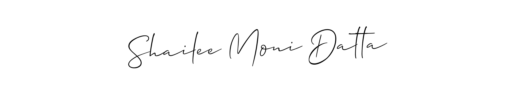 It looks lik you need a new signature style for name Shailee Moni Datta. Design unique handwritten (Allison_Script) signature with our free signature maker in just a few clicks. Shailee Moni Datta signature style 2 images and pictures png