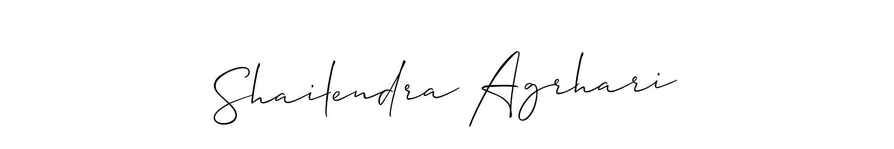 Allison_Script is a professional signature style that is perfect for those who want to add a touch of class to their signature. It is also a great choice for those who want to make their signature more unique. Get Shailendra Agrhari name to fancy signature for free. Shailendra Agrhari signature style 2 images and pictures png