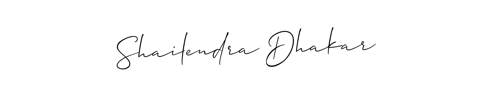 Use a signature maker to create a handwritten signature online. With this signature software, you can design (Allison_Script) your own signature for name Shailendra Dhakar. Shailendra Dhakar signature style 2 images and pictures png