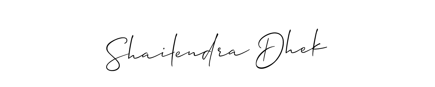 How to Draw Shailendra Dhek signature style? Allison_Script is a latest design signature styles for name Shailendra Dhek. Shailendra Dhek signature style 2 images and pictures png