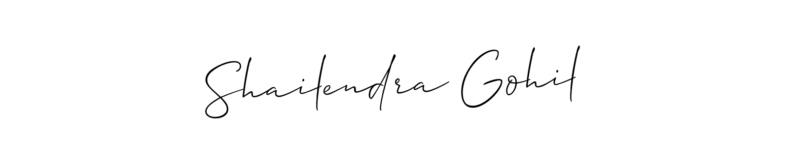 How to make Shailendra Gohil signature? Allison_Script is a professional autograph style. Create handwritten signature for Shailendra Gohil name. Shailendra Gohil signature style 2 images and pictures png