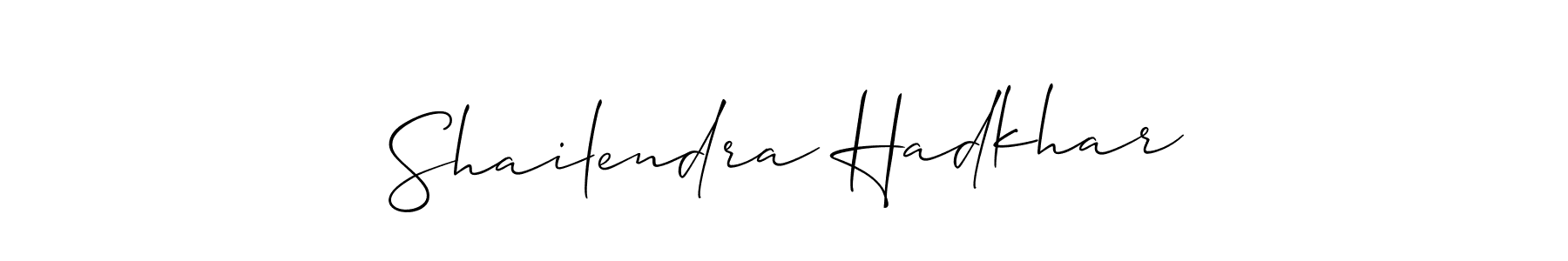 Design your own signature with our free online signature maker. With this signature software, you can create a handwritten (Allison_Script) signature for name Shailendra Hadkhar. Shailendra Hadkhar signature style 2 images and pictures png