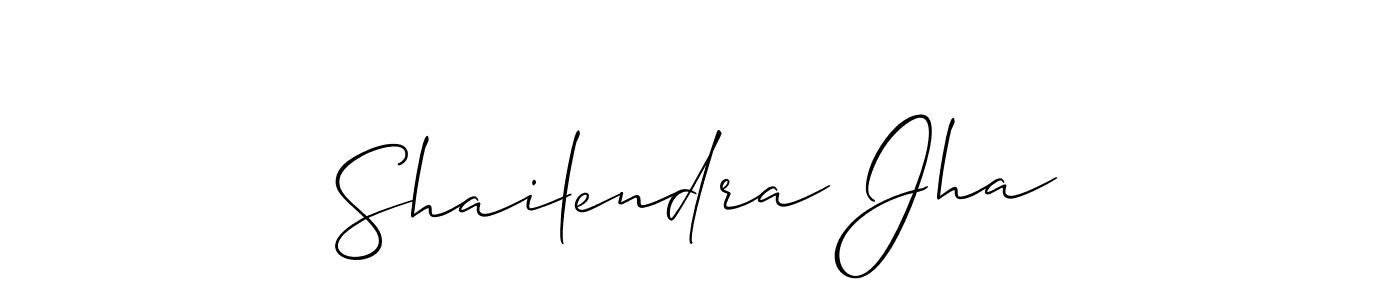 How to make Shailendra Jha signature? Allison_Script is a professional autograph style. Create handwritten signature for Shailendra Jha name. Shailendra Jha signature style 2 images and pictures png