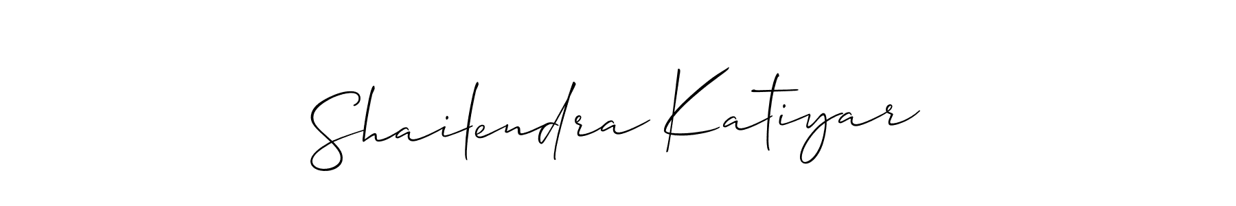 How to make Shailendra Katiyar name signature. Use Allison_Script style for creating short signs online. This is the latest handwritten sign. Shailendra Katiyar signature style 2 images and pictures png