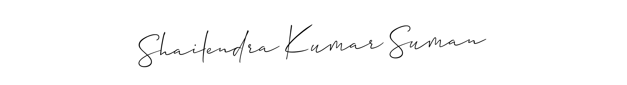 Create a beautiful signature design for name Shailendra Kumar Suman. With this signature (Allison_Script) fonts, you can make a handwritten signature for free. Shailendra Kumar Suman signature style 2 images and pictures png