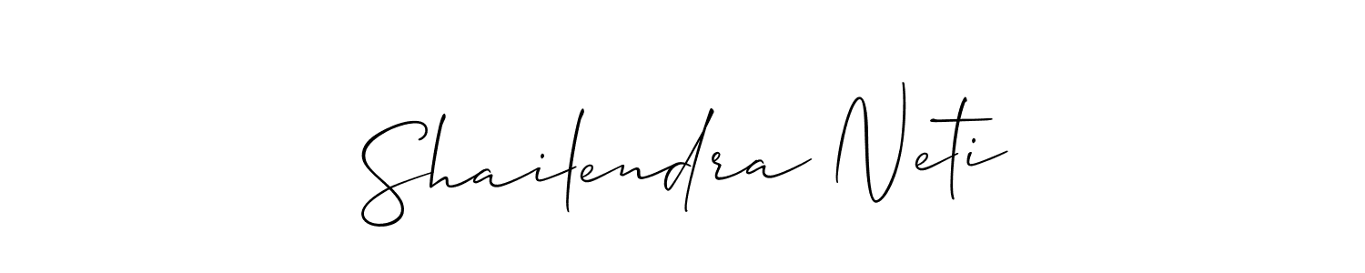 How to make Shailendra Neti signature? Allison_Script is a professional autograph style. Create handwritten signature for Shailendra Neti name. Shailendra Neti signature style 2 images and pictures png