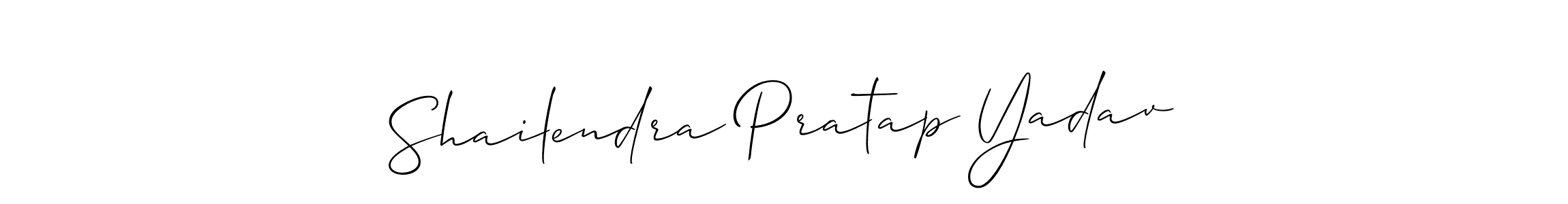 Design your own signature with our free online signature maker. With this signature software, you can create a handwritten (Allison_Script) signature for name Shailendra Pratap Yadav. Shailendra Pratap Yadav signature style 2 images and pictures png