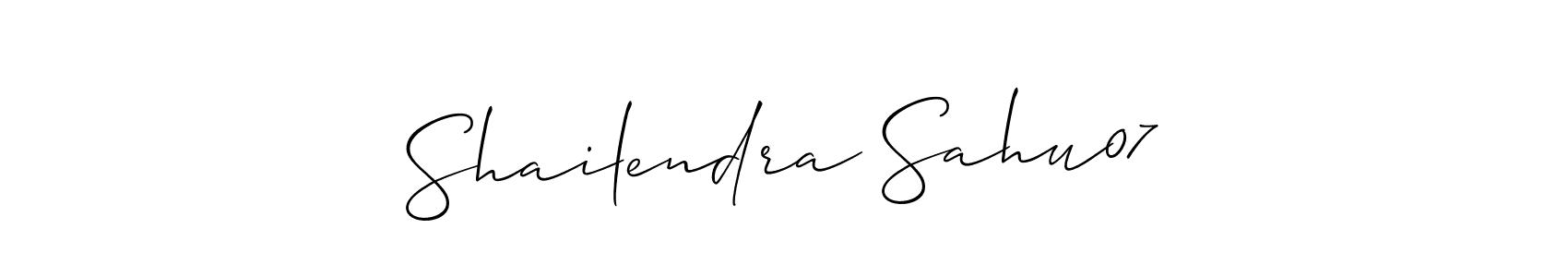 You should practise on your own different ways (Allison_Script) to write your name (Shailendra Sahu07) in signature. don't let someone else do it for you. Shailendra Sahu07 signature style 2 images and pictures png