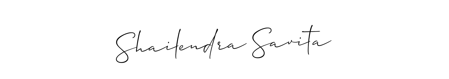 Create a beautiful signature design for name Shailendra Savita. With this signature (Allison_Script) fonts, you can make a handwritten signature for free. Shailendra Savita signature style 2 images and pictures png