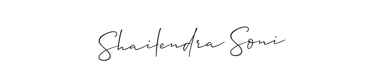 Make a beautiful signature design for name Shailendra Soni. With this signature (Allison_Script) style, you can create a handwritten signature for free. Shailendra Soni signature style 2 images and pictures png