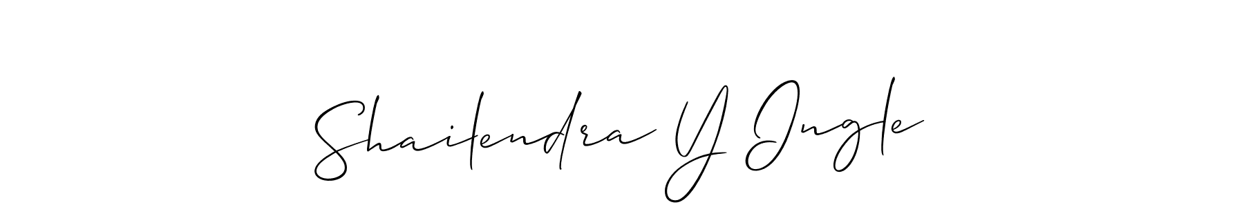 Shailendra Y Ingle stylish signature style. Best Handwritten Sign (Allison_Script) for my name. Handwritten Signature Collection Ideas for my name Shailendra Y Ingle. Shailendra Y Ingle signature style 2 images and pictures png