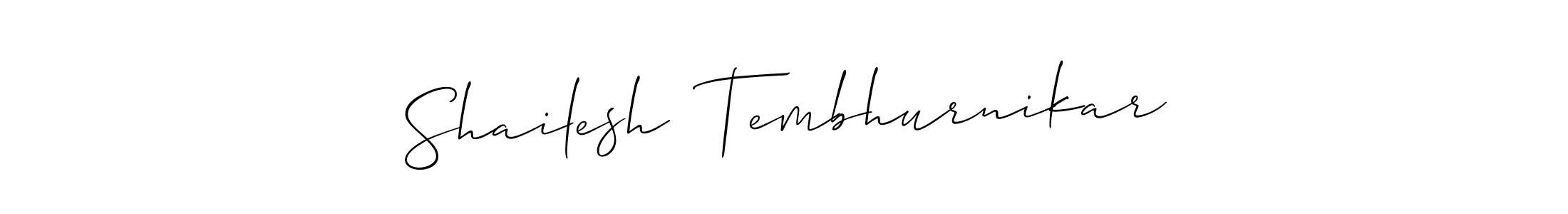 if you are searching for the best signature style for your name Shailesh  Tembhurnikar. so please give up your signature search. here we have designed multiple signature styles  using Allison_Script. Shailesh  Tembhurnikar signature style 2 images and pictures png