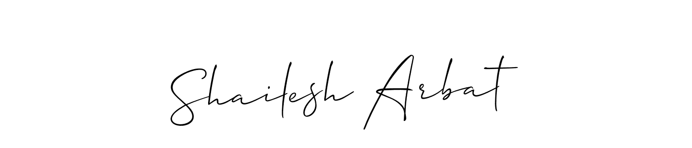 Shailesh Arbat stylish signature style. Best Handwritten Sign (Allison_Script) for my name. Handwritten Signature Collection Ideas for my name Shailesh Arbat. Shailesh Arbat signature style 2 images and pictures png