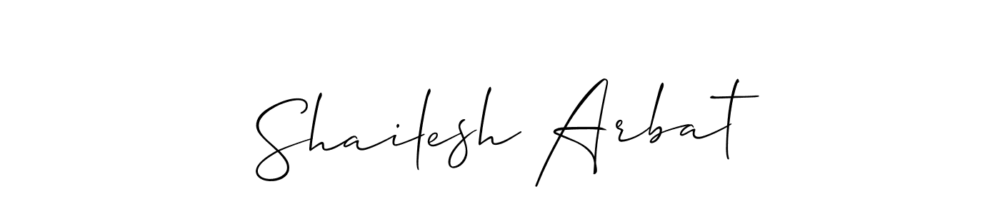 Shailesh Arbat stylish signature style. Best Handwritten Sign (Allison_Script) for my name. Handwritten Signature Collection Ideas for my name Shailesh Arbat. Shailesh Arbat signature style 2 images and pictures png