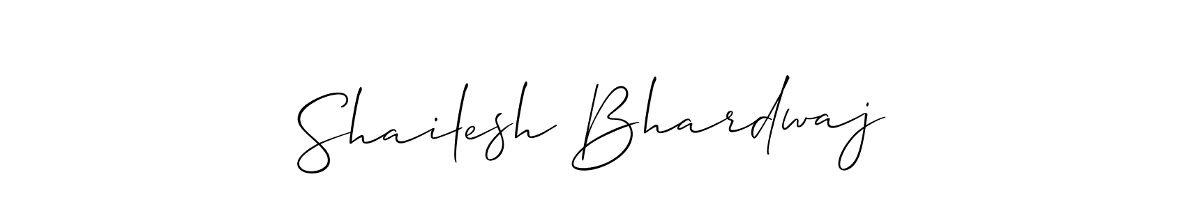 Also we have Shailesh Bhardwaj name is the best signature style. Create professional handwritten signature collection using Allison_Script autograph style. Shailesh Bhardwaj signature style 2 images and pictures png