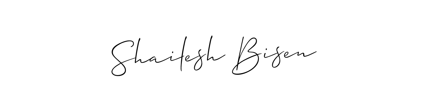 It looks lik you need a new signature style for name Shailesh Bisen. Design unique handwritten (Allison_Script) signature with our free signature maker in just a few clicks. Shailesh Bisen signature style 2 images and pictures png