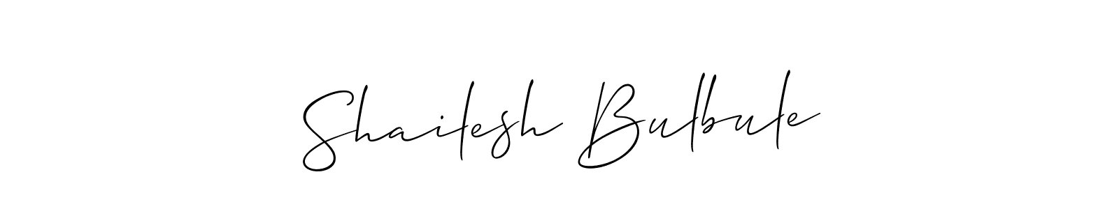 Allison_Script is a professional signature style that is perfect for those who want to add a touch of class to their signature. It is also a great choice for those who want to make their signature more unique. Get Shailesh Bulbule name to fancy signature for free. Shailesh Bulbule signature style 2 images and pictures png
