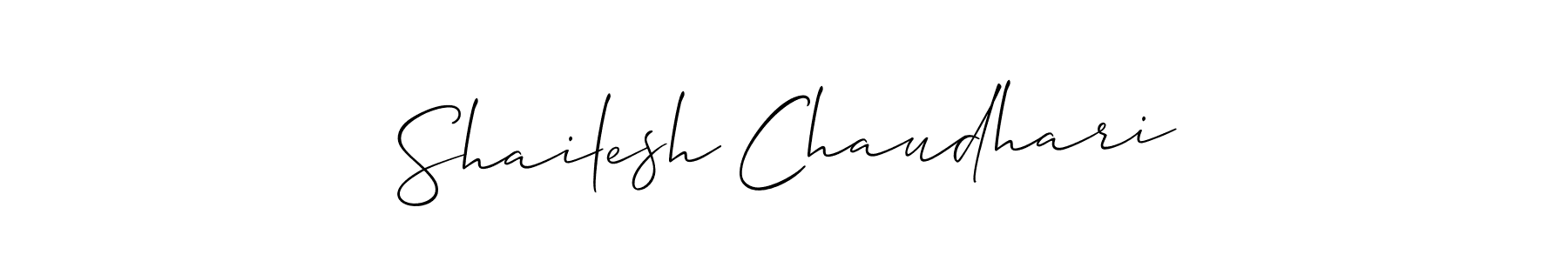 Design your own signature with our free online signature maker. With this signature software, you can create a handwritten (Allison_Script) signature for name Shailesh Chaudhari. Shailesh Chaudhari signature style 2 images and pictures png