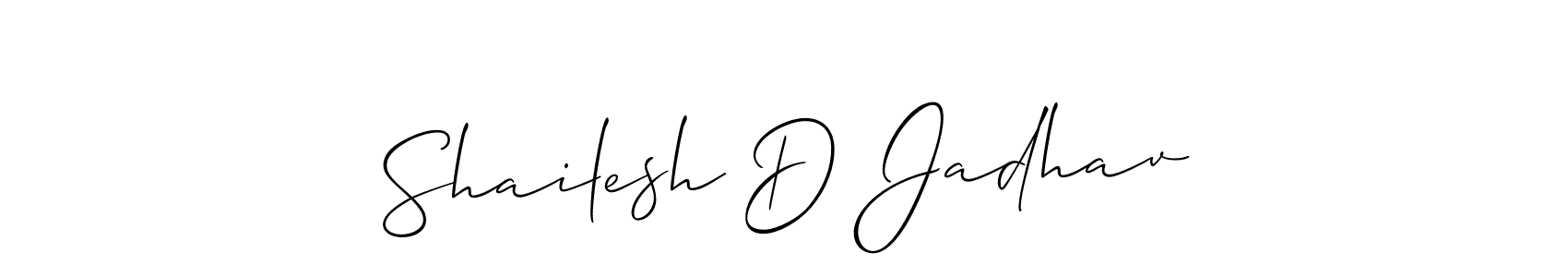 Make a beautiful signature design for name Shailesh D Jadhav. With this signature (Allison_Script) style, you can create a handwritten signature for free. Shailesh D Jadhav signature style 2 images and pictures png