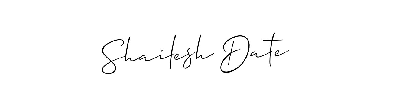 Also we have Shailesh Date name is the best signature style. Create professional handwritten signature collection using Allison_Script autograph style. Shailesh Date signature style 2 images and pictures png