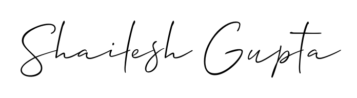 The Allison_Script handwriting style adds charm and authenticity to name Shailesh Gupta. A wonderful choice for personal thank-you notes. Shailesh Gupta signature style 2 images and pictures png